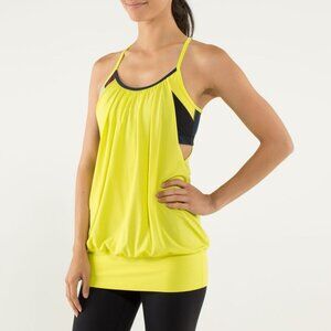 Lululemon No Limits Tank Split Pea / Pow Stripe Split Pea / Inkwell Size 6